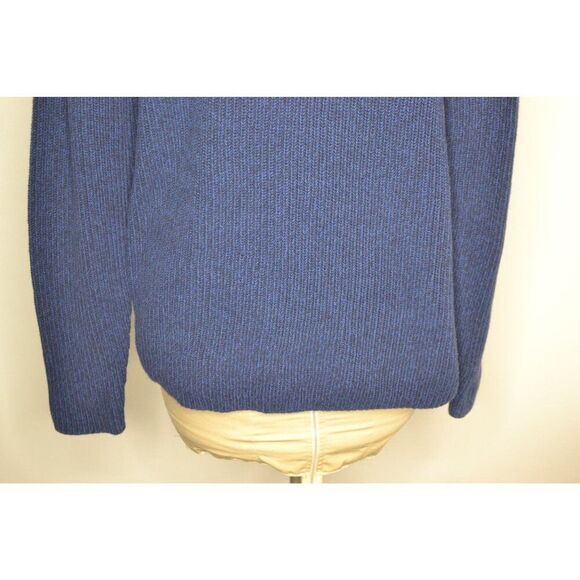 Cabela's Woman's Large Blue Cable Knit Pullover V-Neck Sweater - Picture 9 of 13